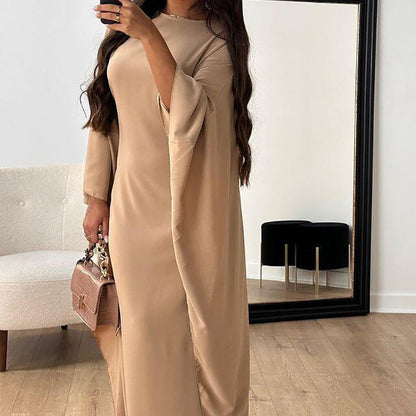 Women's Dolman Sleeve Plain Dress