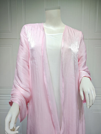 Women's Solid Color Bright Silk Robe