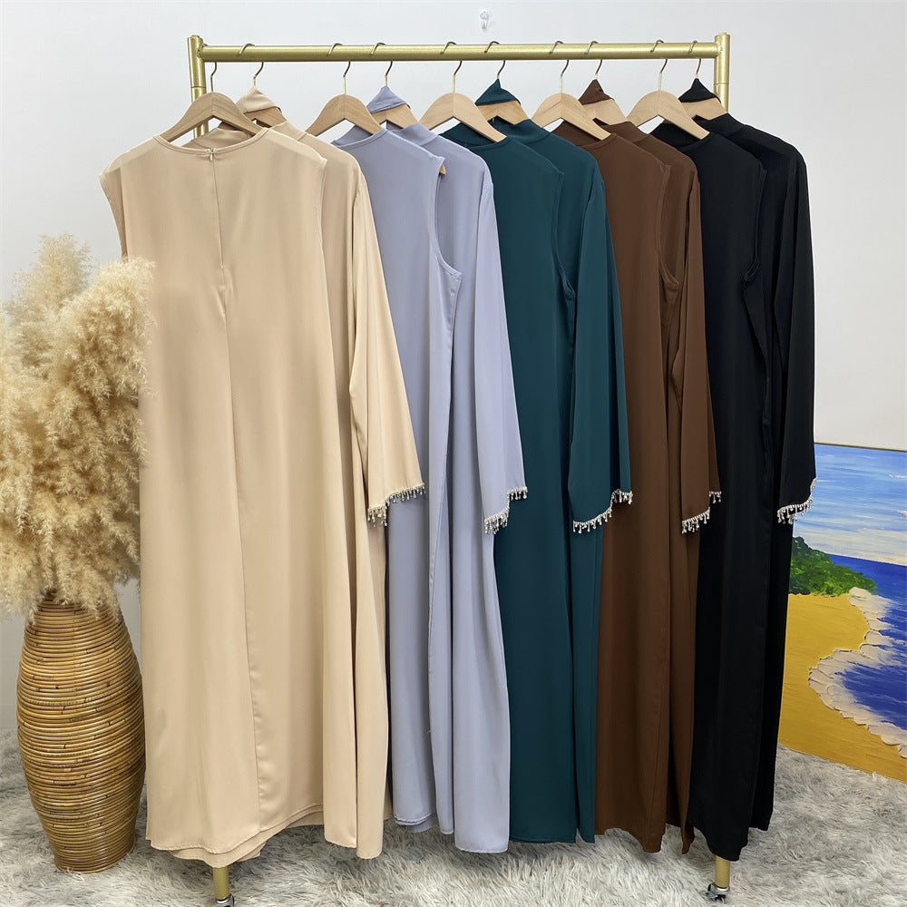 Women's Sleeveless Inner Dress + Robe Two Piece Sets
