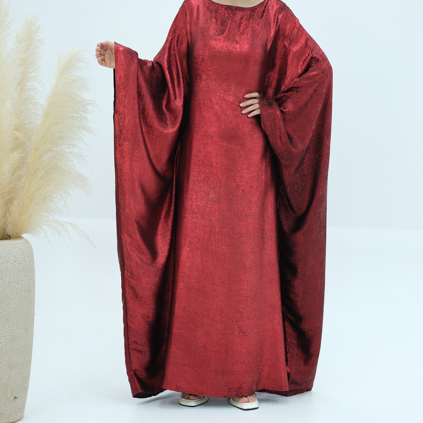 Muslim Solid Color Modest Abaya Dress