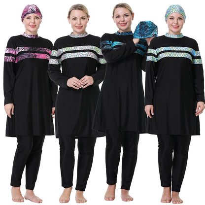 Women's Loose Plus Size Modest Swimsuit Burkini