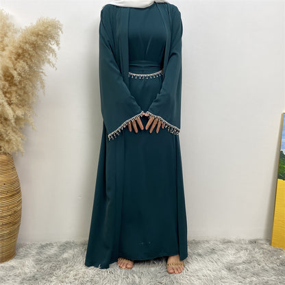 Women's Sleeveless Inner Dress + Robe Two Piece Sets