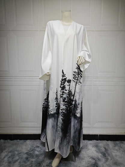 Women's Tie-dye Cape Robe Dress