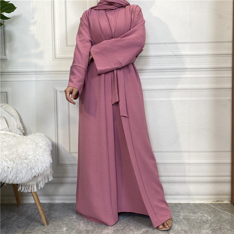 Sleeveless Dress and Robe Set with Pockets