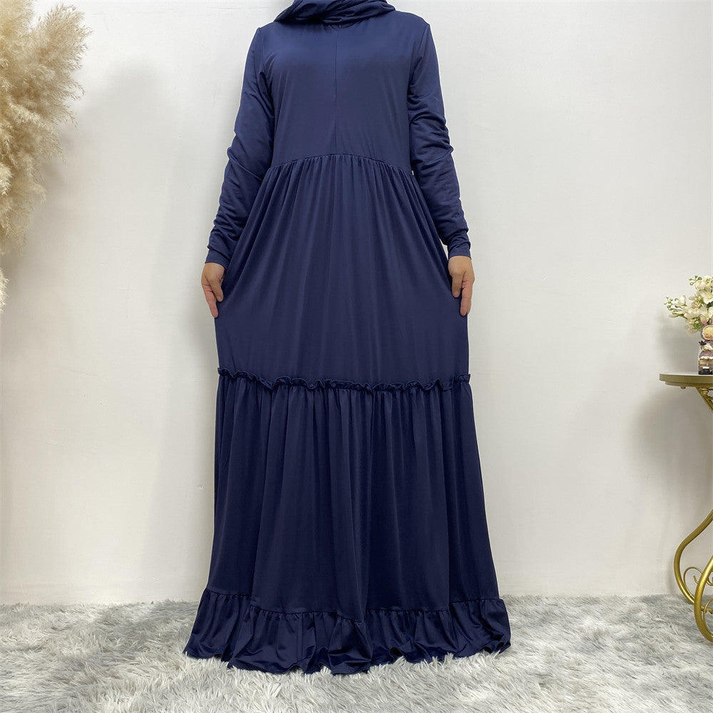 Solid Color Fashion Islamic Style Dress