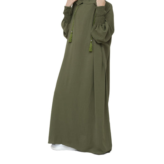 Women's Hooded Solid Color Dress