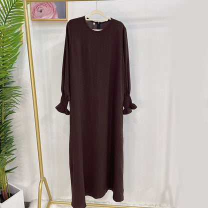 Women's Solid Color Plus-size Dresses