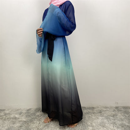 Women's Muslim Cardigan Chiffon Robe