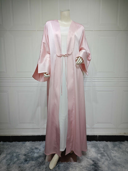 Fashionable Satin Soft Robe Dress