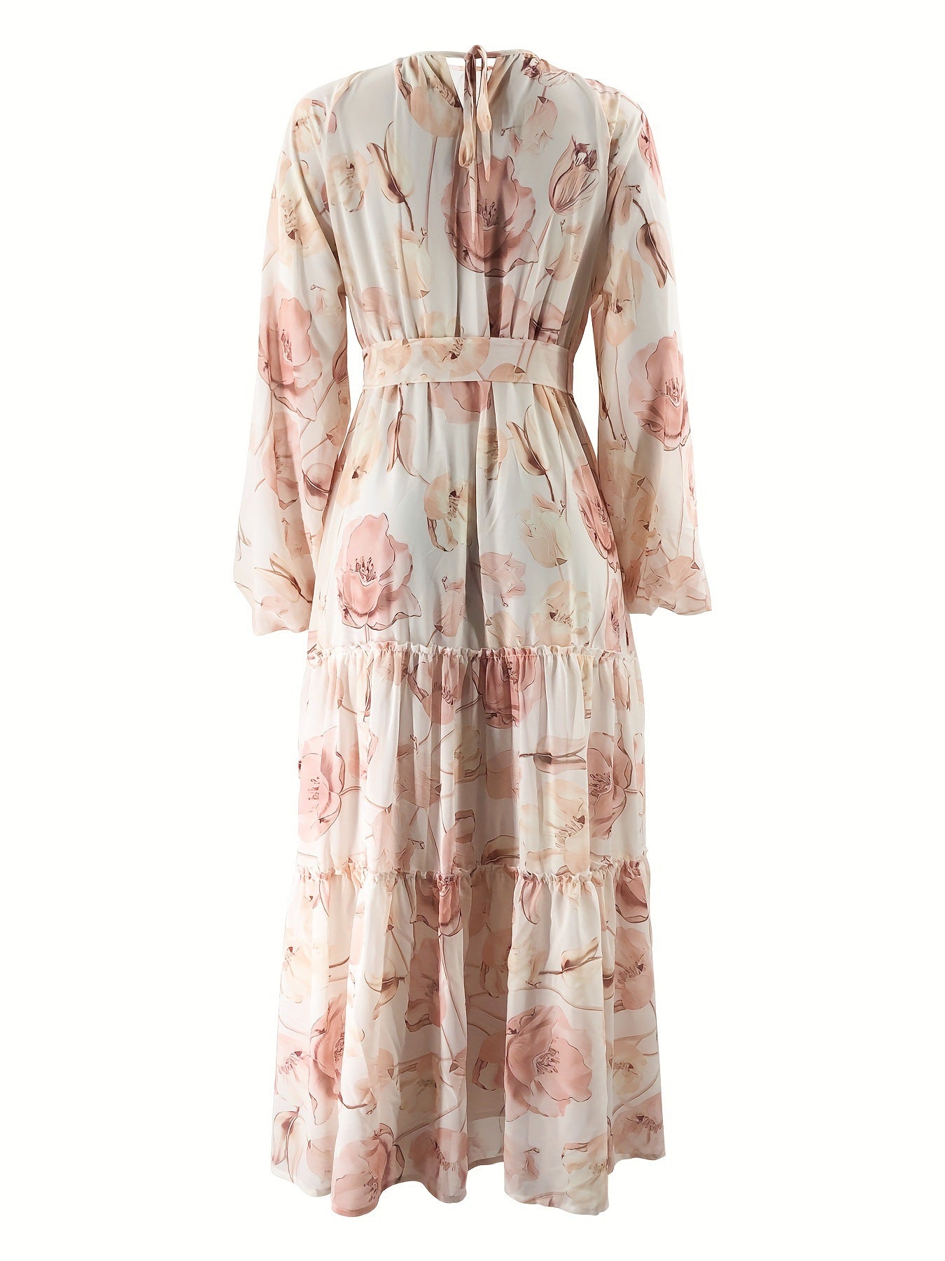 Women's Chiffon Floral Print Maxi Dress