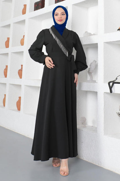 Tassel Diamond Evening Dress Robe