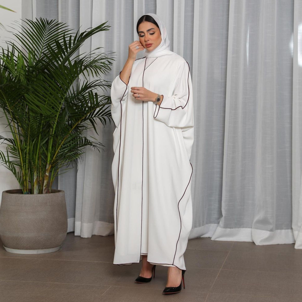 Robe Pacthwork pour femmes, Abaya ouverte