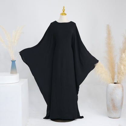 Women's Waist-cinching Dolman Sleeve Abaya Dress