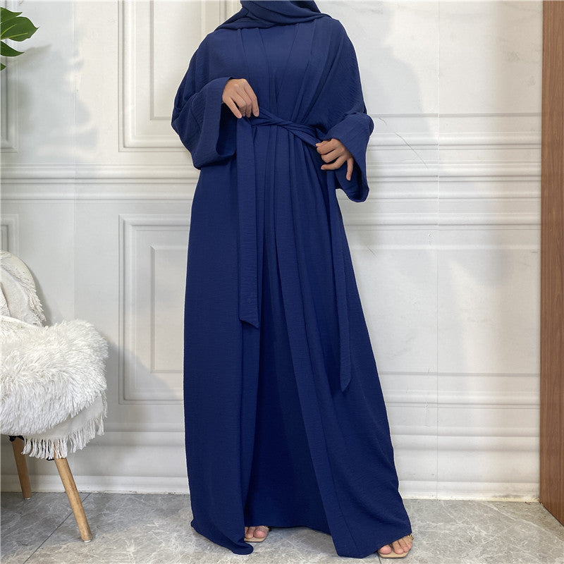 Sleeveless Dress and Robe Set with Pockets