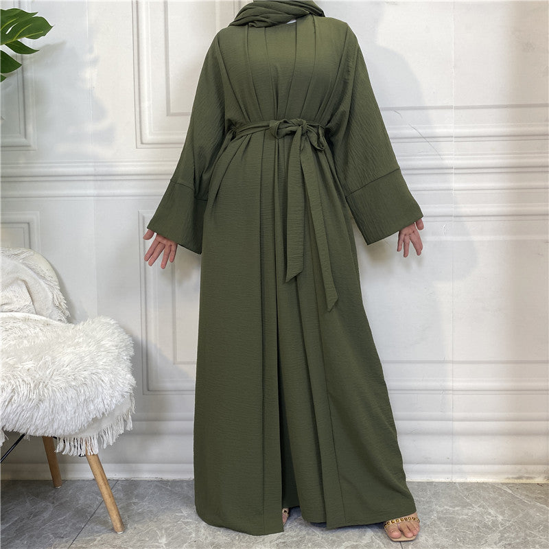 Sleeveless Dress and Robe Set with Pockets