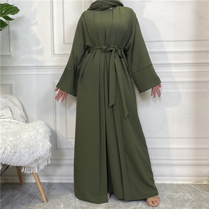 Sleeveless Dress and Robe Set with Pockets