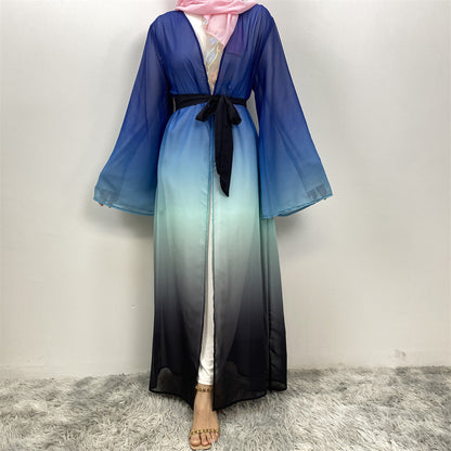 Women's Muslim Cardigan Chiffon Robe