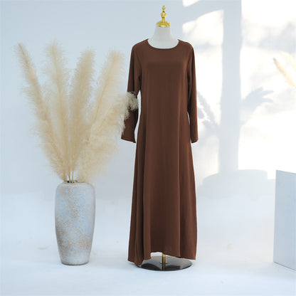 Women's Solid Color Puff Sleeve Robe