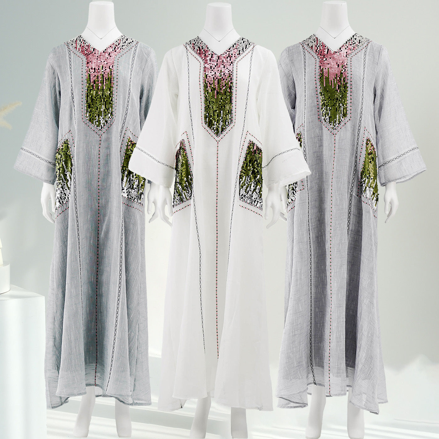 Women's Sequin-embroidered Jalabiya Dress