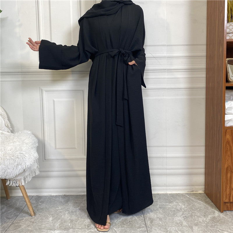 Sleeveless Dress and Robe Set with Pockets