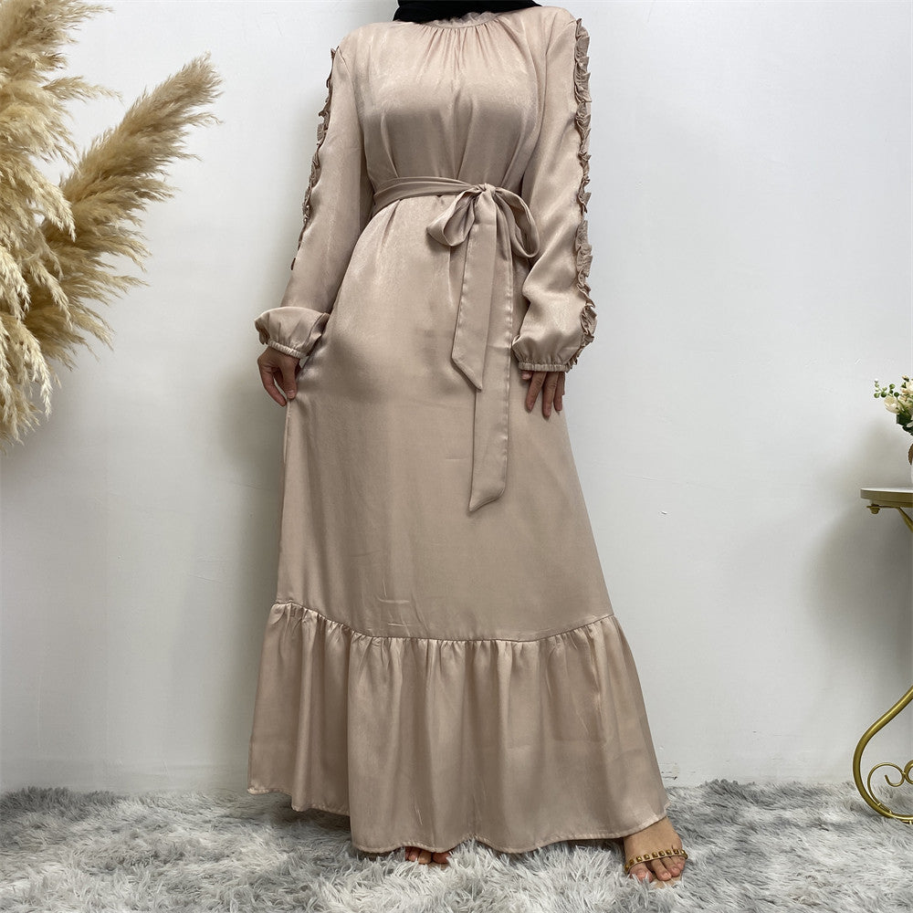 Elegant Muslim Pleated Dress