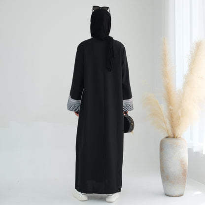 Muslim Patchwork Elegant Abaya Dress