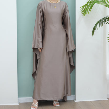 Women's Stretch Satin Modest Dress