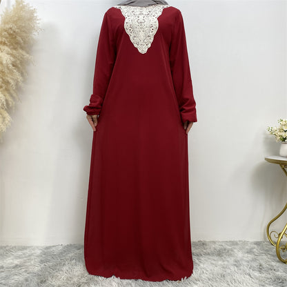 Arabian Applique Long Sleeve Dress