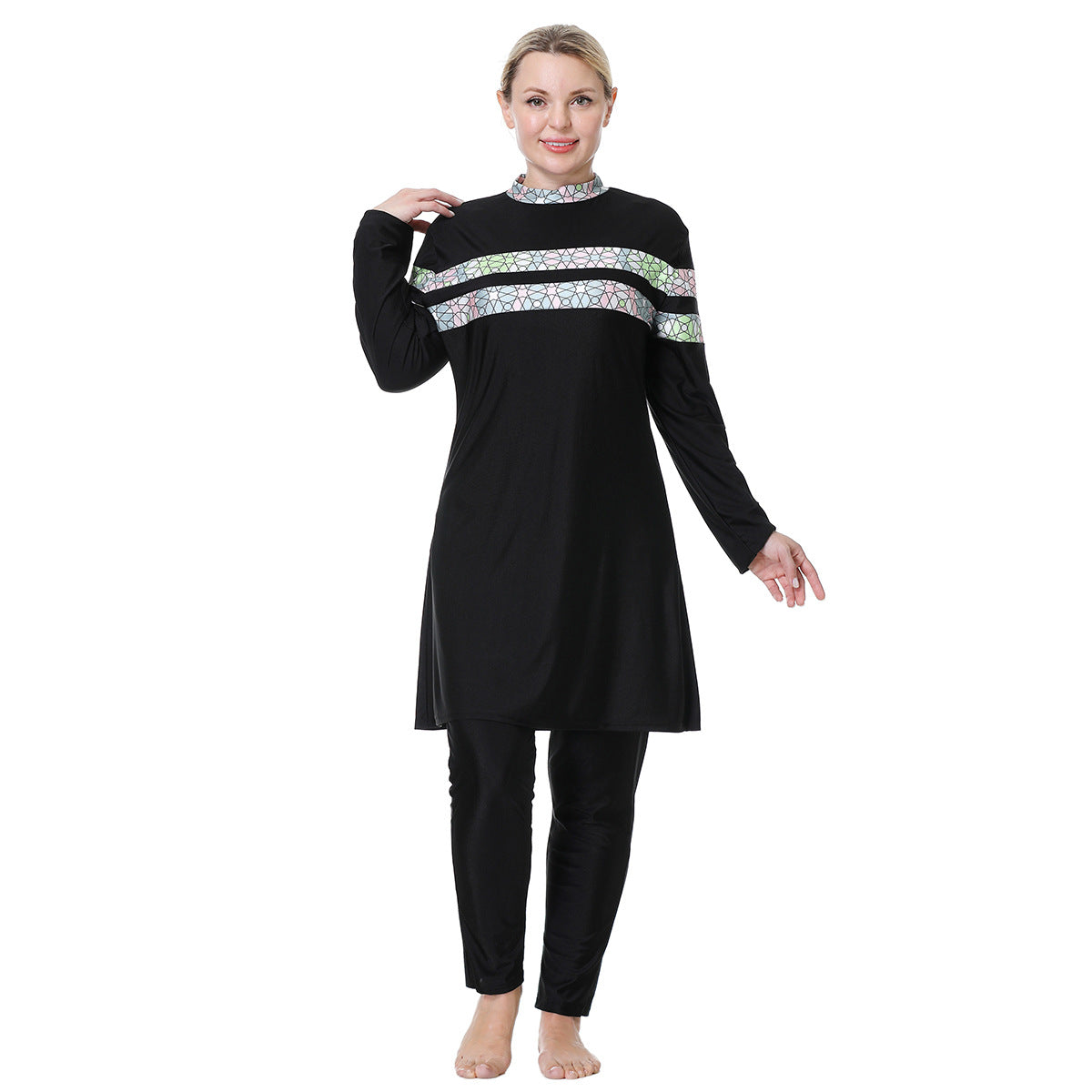 Women's Loose Plus Size Modest Swimsuit Burkini