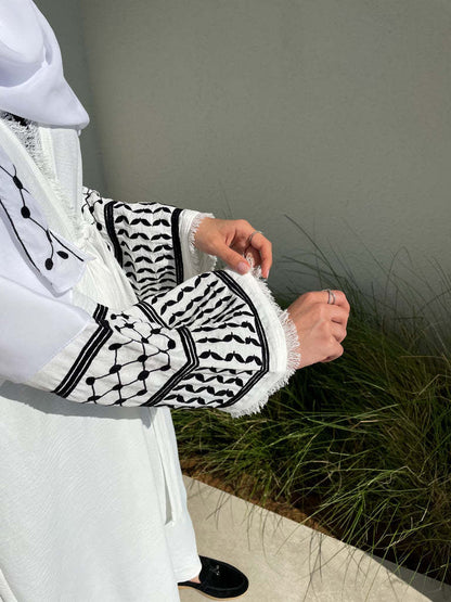 Women's Embroidered Fringed Muslim Robe