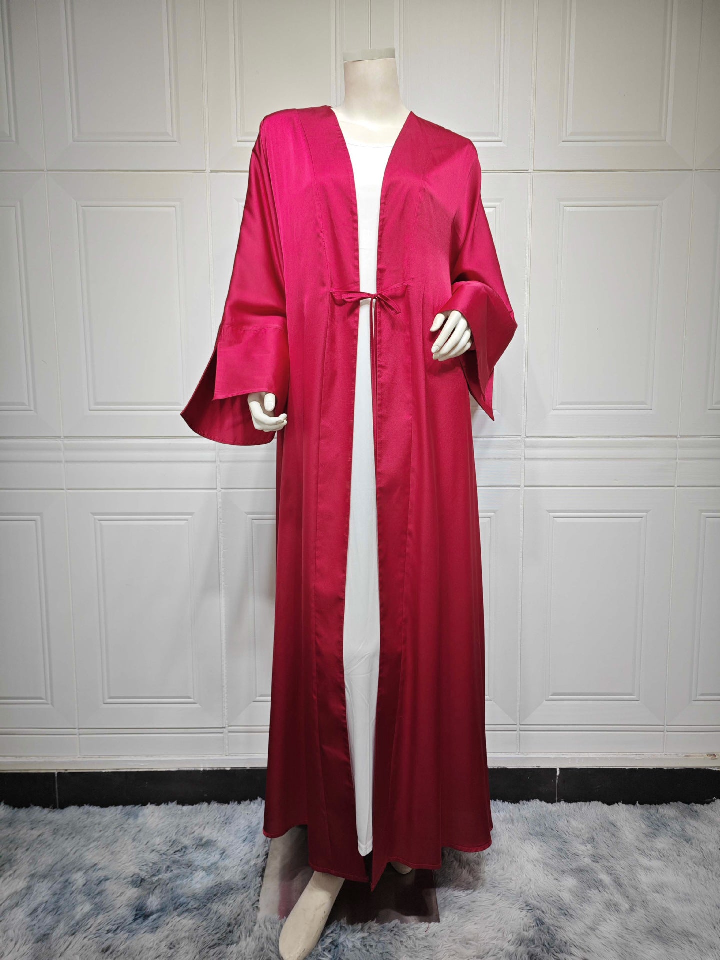 Fashionable Satin Soft Robe Dress