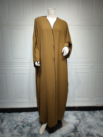 Robe Pacthwork pour femmes, Abaya ouverte