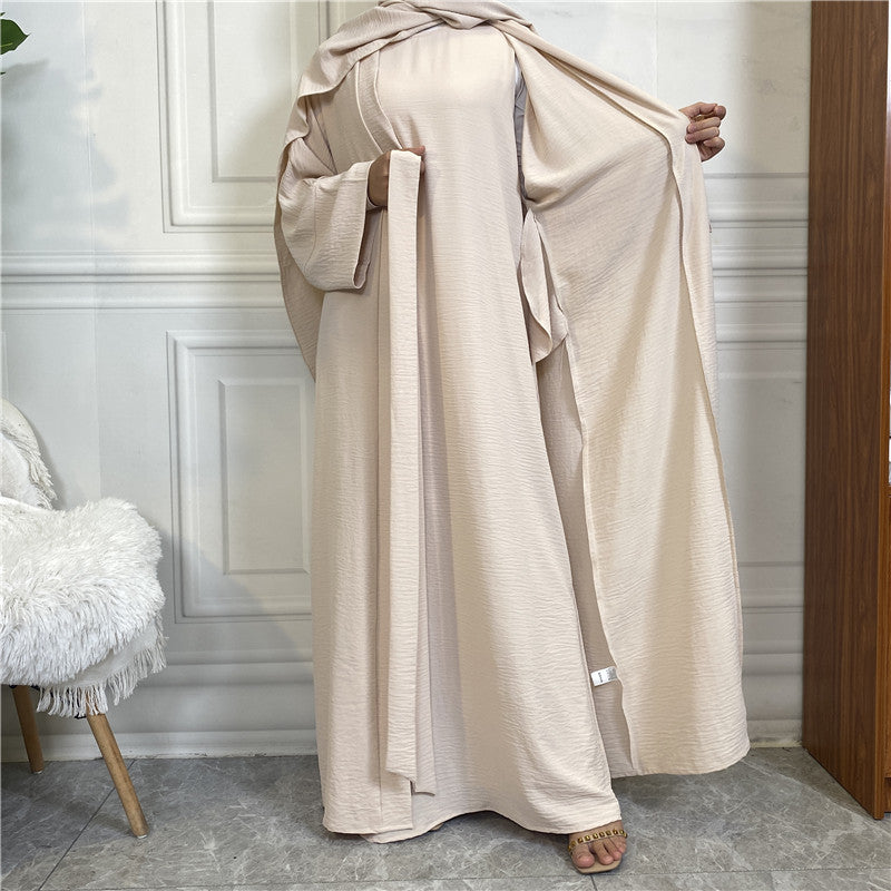 Sleeveless Dress and Robe Set with Pockets