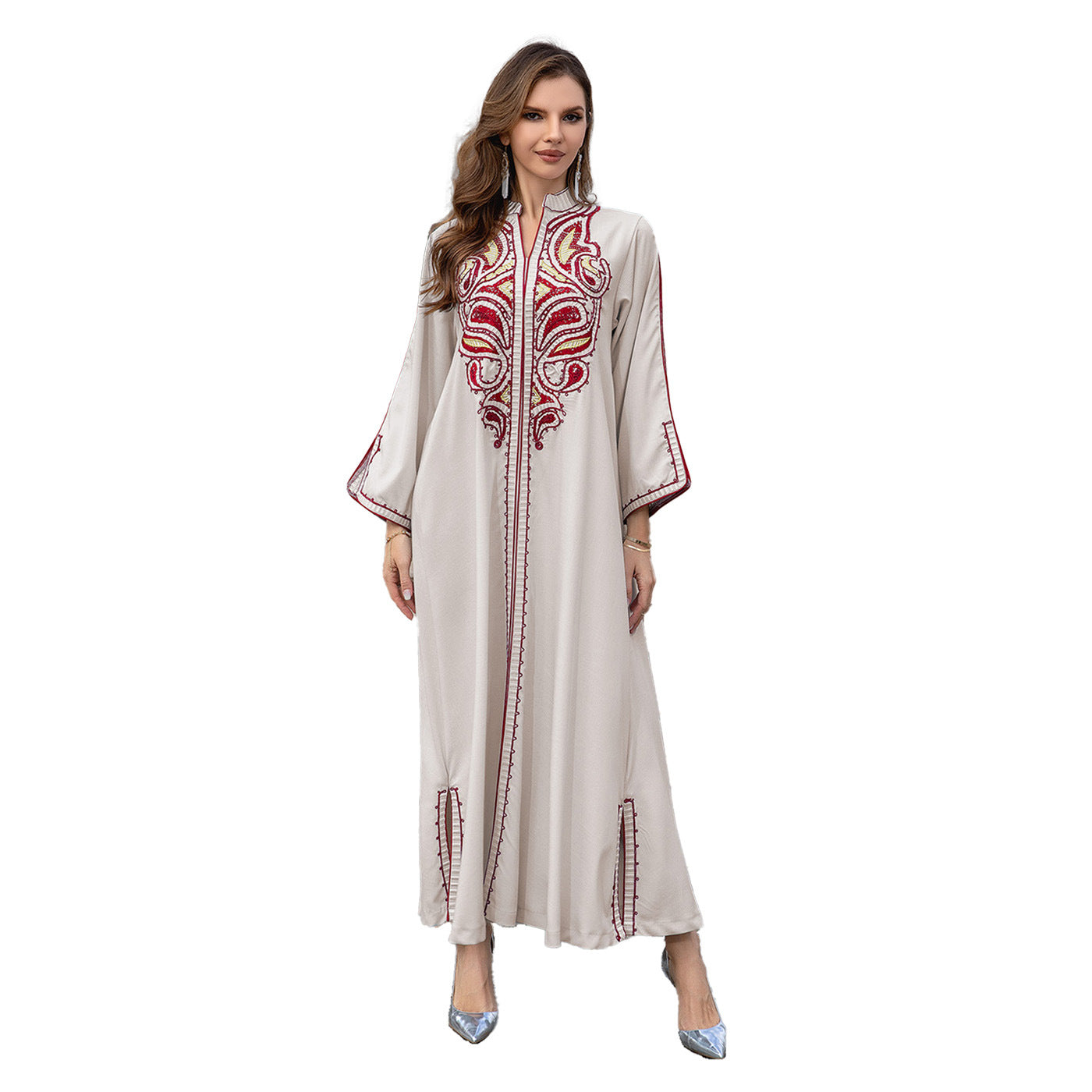 Women's Long-sleeved Embroidered Dress