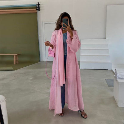 Women's Solid Color Modest Robe