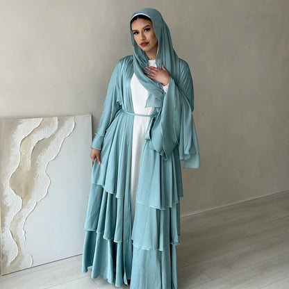 Women's Elegant Open Abaya Robe