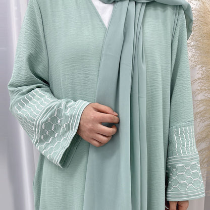 Women's Embroidered Fringed Cardigan Robe