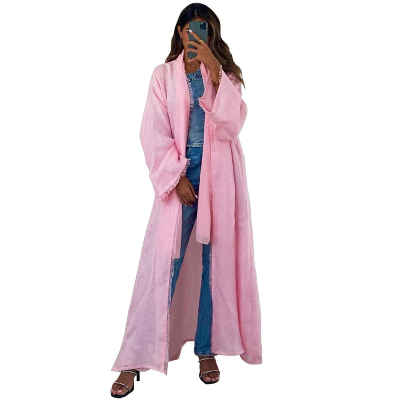 Women's Solid Color Modest Robe