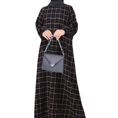 Women's Plaid Crewneck Dress