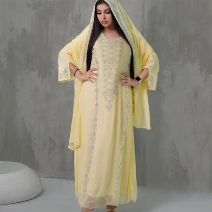 Women's Islamic Rhinestone Evening Dress