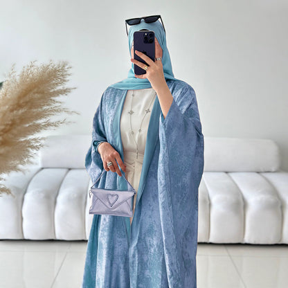 Women's Patchwork Elegant Robe Open Abaya