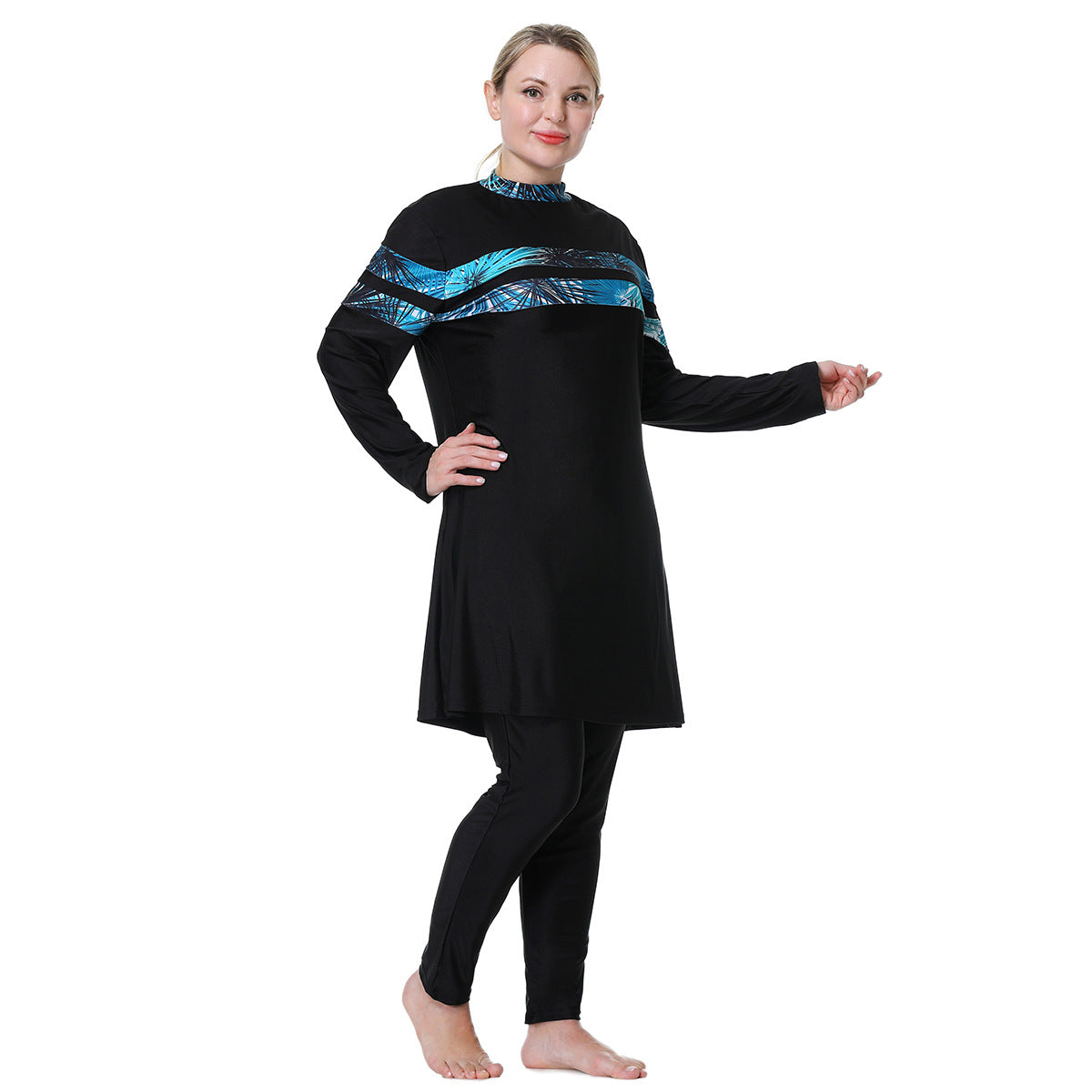 Women's Loose Plus Size Modest Swimsuit Burkini