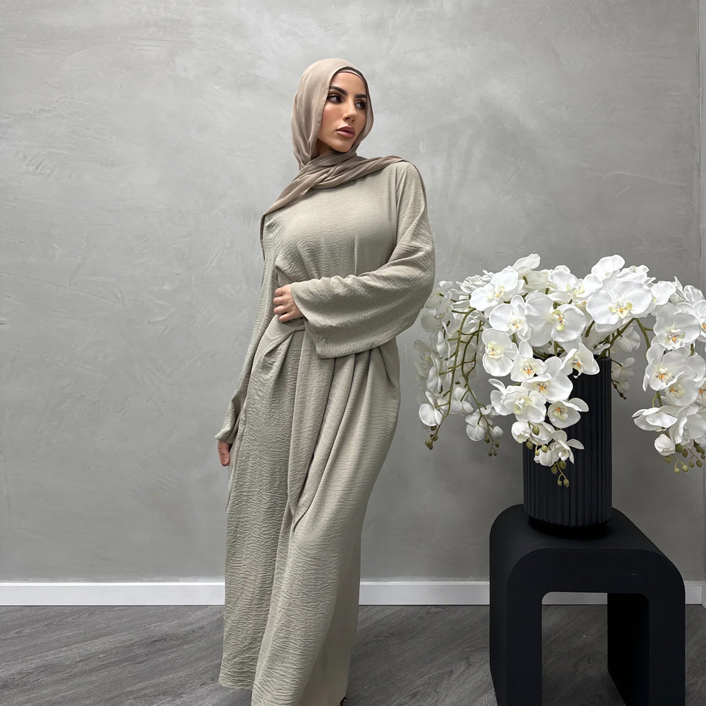 Women's Lace-up Elegant Abaya Dress