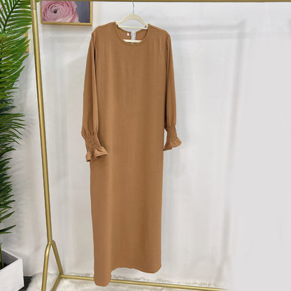 Women's Solid Color Plus-size Dresses