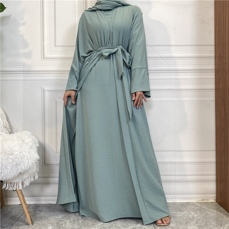 Sleeveless Dress and Robe Set with Pockets