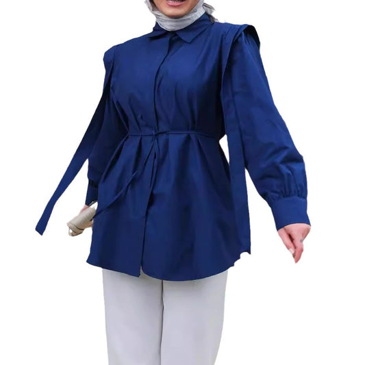 Women's Lapel Long-sleeved Shirt