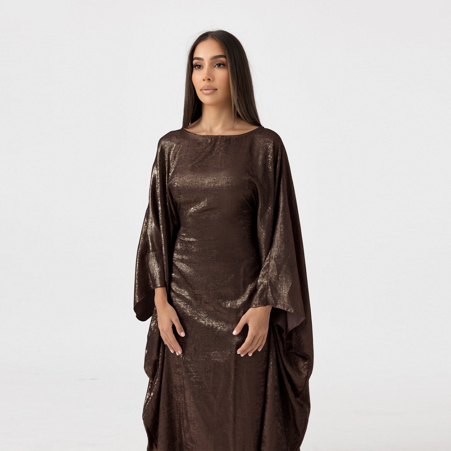 Muslim Solid Color Modest Abaya Dress