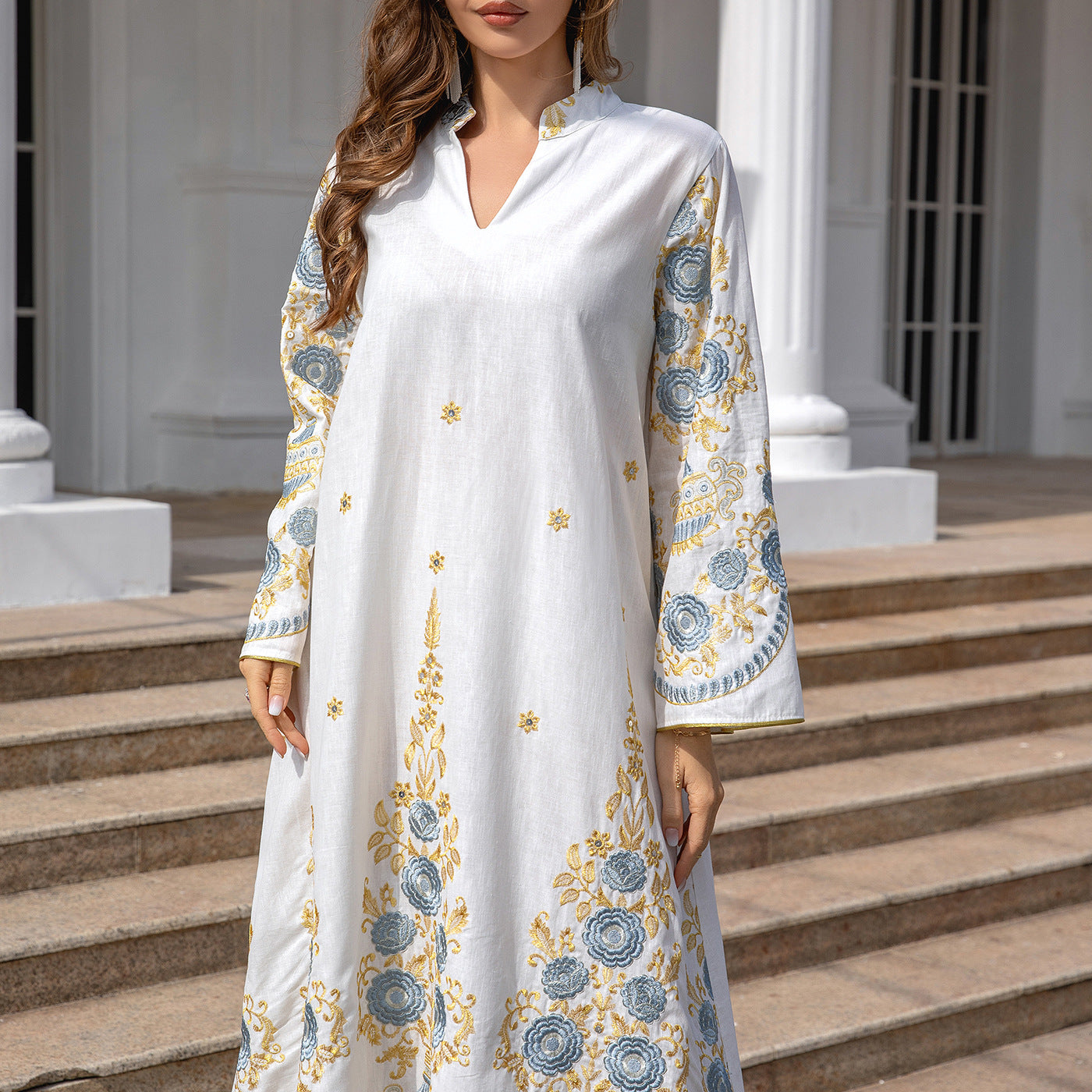 Women's Muslim Embroidered Evening Dress