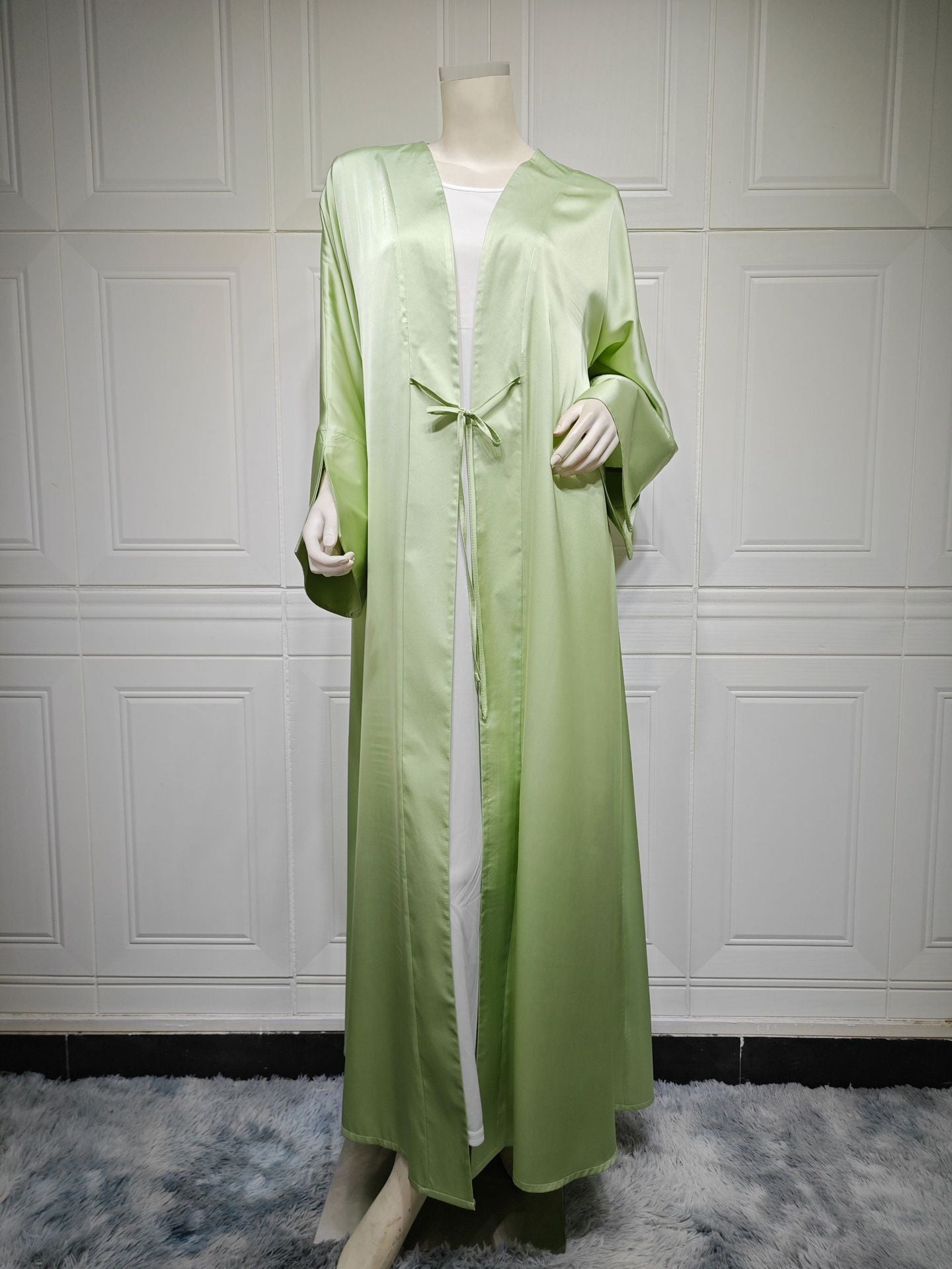 Fashionable Satin Soft Robe Dress