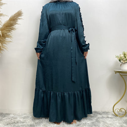 Elegant Muslim Pleated Dress